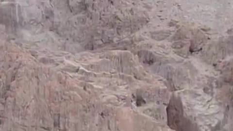 Look at the crazy flash flood in Petra, Jordan.