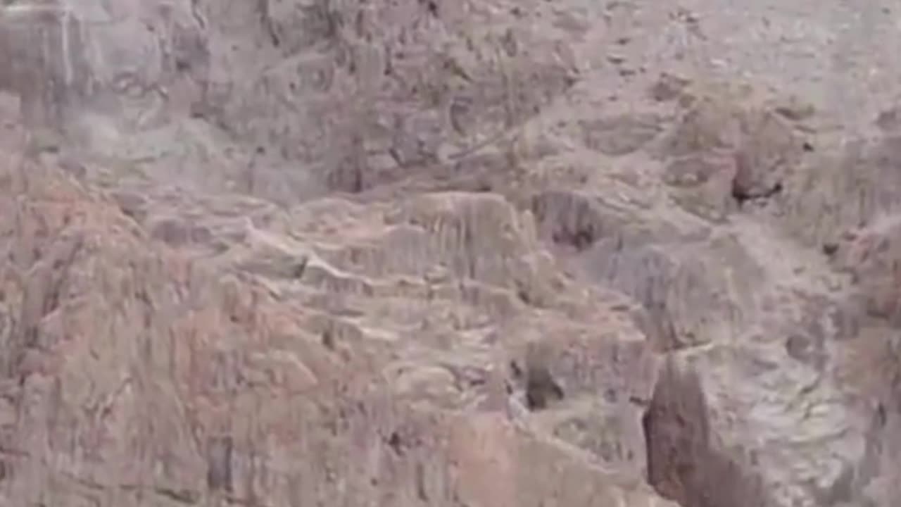 Look at the crazy flash flood in Petra, Jordan.