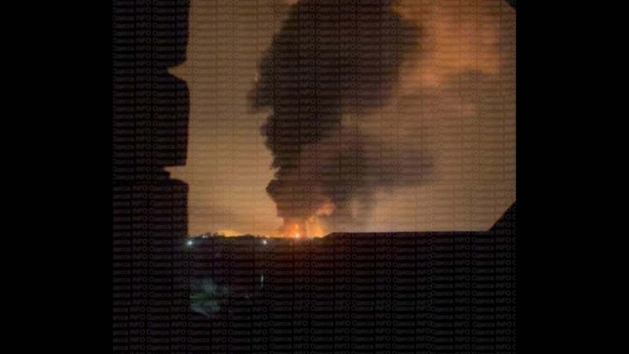 Powerful strikes on enemy targets and a huge fire in Odessa