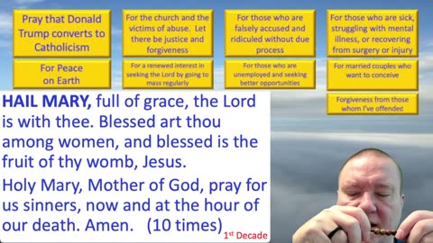 Mary's Daily Live Holy Rosary Prayer at 8:00 p.m. EDT 07/19/2025