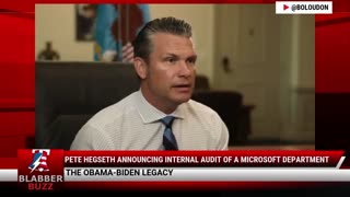 Pete Hegseth Announcing Internal Audit Of A Microsoft Department