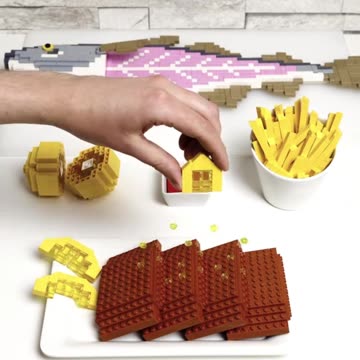 Cooking LEGO Fish & Chips in Stop Motion 🍟🐟 You Won’t Believe This! #fyp #stopmotion #viral #shorts