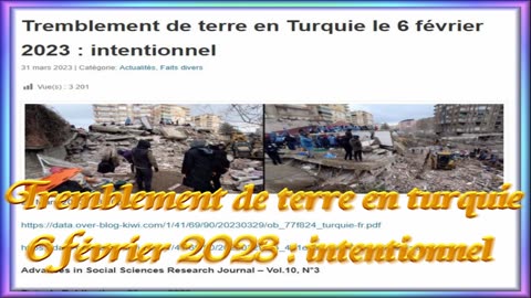 Tremblement de terre en Turquie le 6 février 2023 : intentionnel .