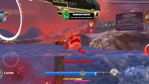 DEMON MEGALODON WITH EAGLE LIVE | Godzilla | 4K Gameplay Video | Viral Hungry Shark Evolution | Game