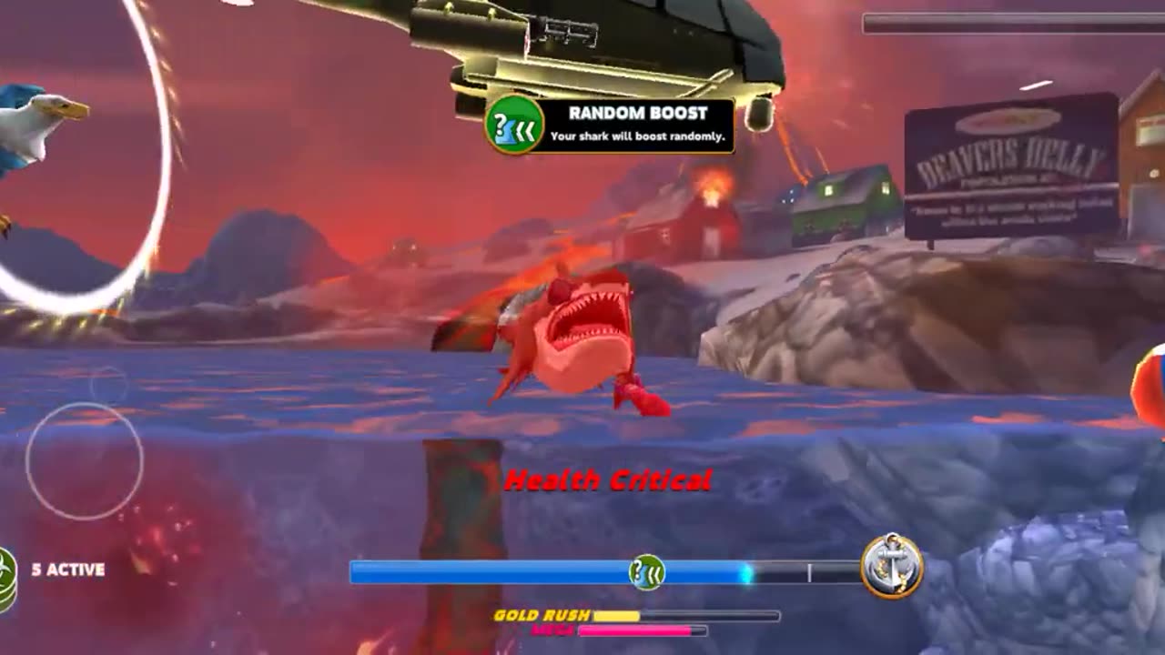 DEMON MEGALODON WITH EAGLE LIVE | Godzilla | 4K Gameplay Video | Viral Hungry Shark Evolution | Game