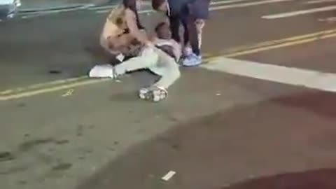 Groid Knocked Into Another Dimension During Black BLM Brawl In Middle Of Street