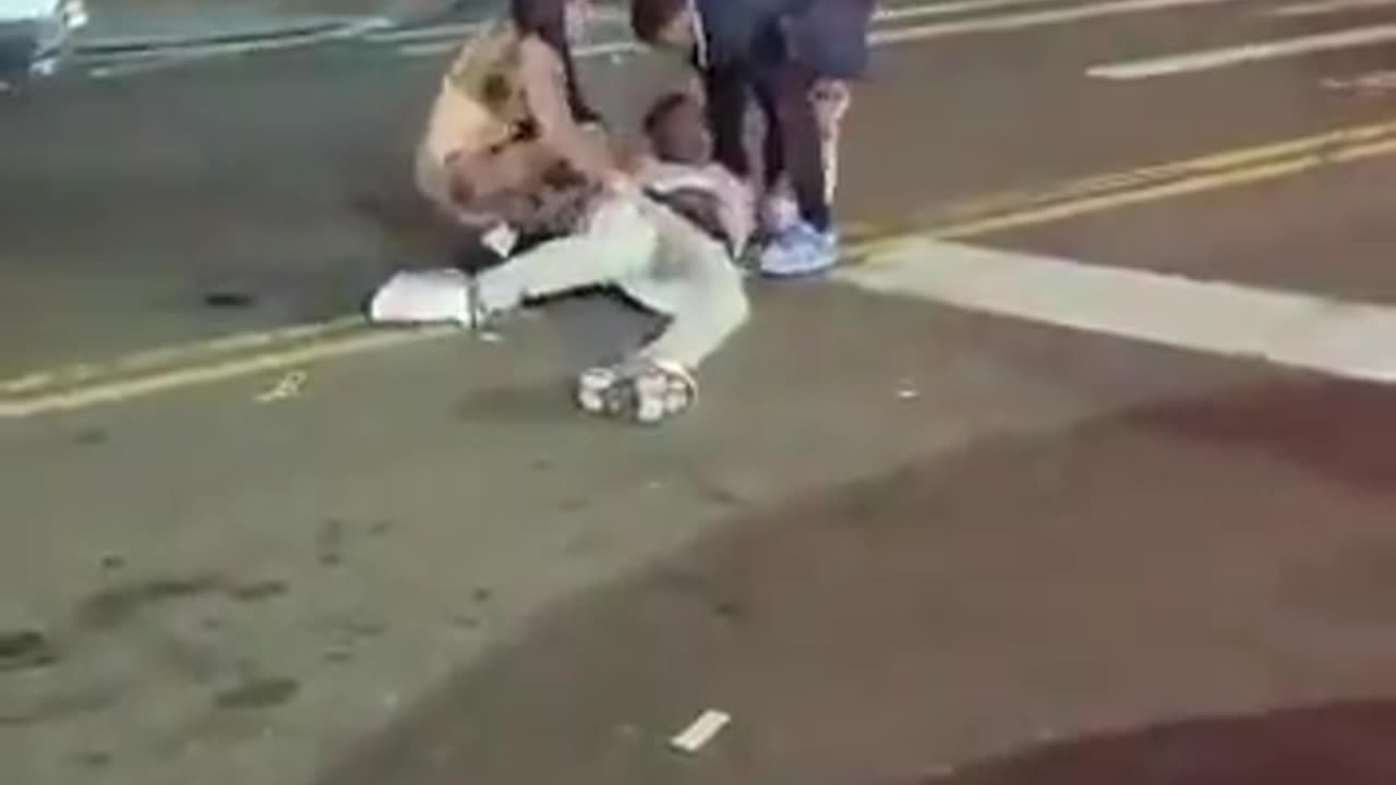 Groid Knocked Into Another Dimension During Black BLM Brawl In Middle Of Street