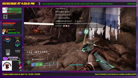 Destiny 2: 3-25-25 The Broken Deep is the Lost Sector. Void/Strand Surge.