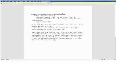 Student Work(Project) | COP 4634 Simulation Coding Demo - Event-Driven Simulation | UCF