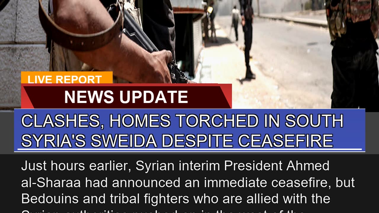 Clashes Homes Torched in South Syrias Sweida Des