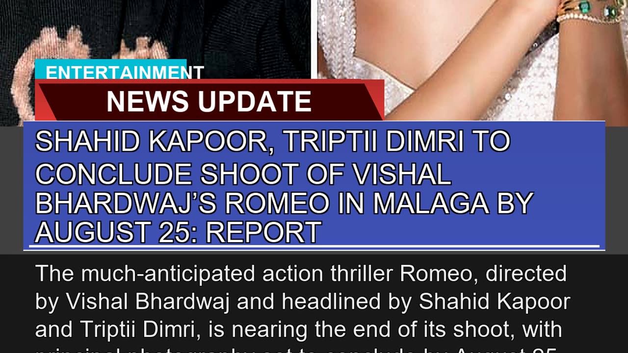 Shahid Kapoor Triptii Dimri to Conclude Shoot of