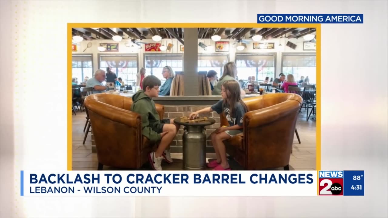[2025-08-22] Cracker Barrel continues to spark outrage over their new logo, menu and redesign.
