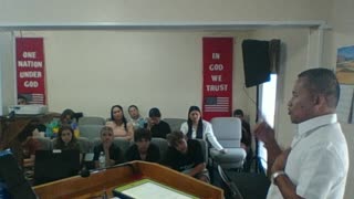 Pastor Rolondo Packong from the Philippines is presenting his ministry this evening