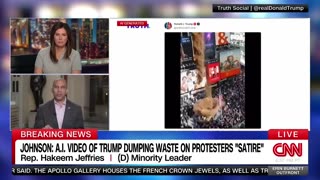 Hakeem Jeffries watches Harry Sisson be dumped on by fighter jet pilot President Trump