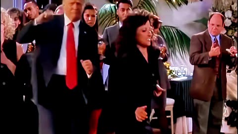 President Donald Trump Dancing with Elaine from Seinfeld