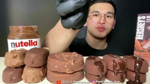 ASMR CHOCOLATE ICE CREAM MAGNUM TICO GOOGOO NUTELLA HERSHEY’S DESSERT MUKBANG