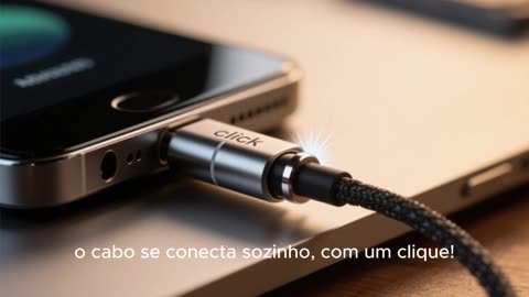 Cabo magnético USB-C – Conecta facilmente e proteg