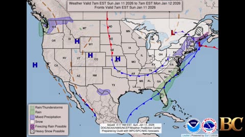 National Weather Forecast (January 12, 2026)