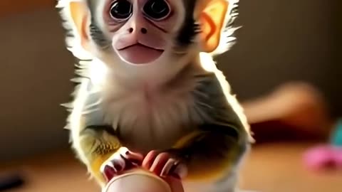This Tiny Monkey Is Funnier Than Most People! 😂🐒 #shorts #cuteanimals #animals #viralvideo #viral