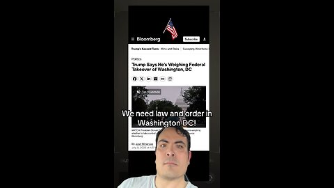 President Trump considering federal takeover of DC! Law and order!