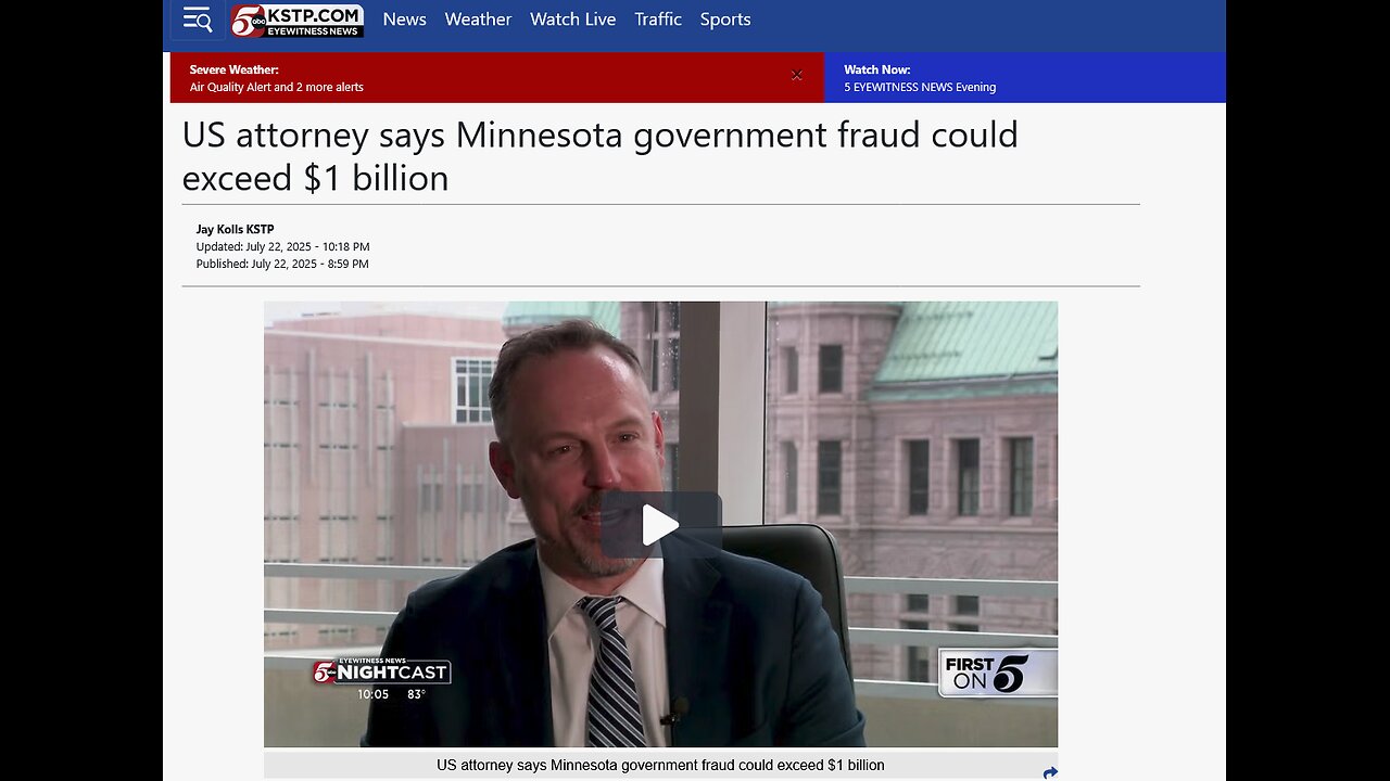 US attorney says Minnesota government fraud could exceed $1 billion