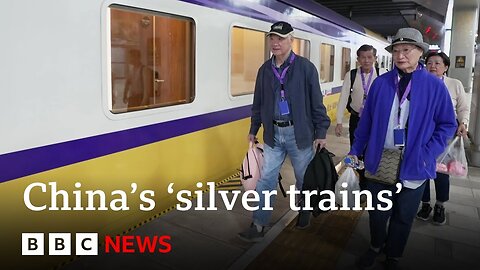 Aboard China’s ‘silver trains’ taking pensioners to tourist spots to offset tariffs | BBC News