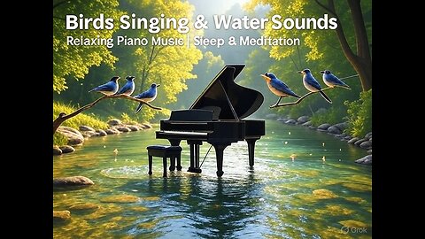Birds Singing – Water Sounds Relaxing Piano Music | 10 Min Relaxation – Sleep & Meditation 🐦💧🎹