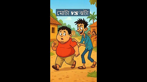 মোটা VS ঝটা Bangla Funny Cartoon