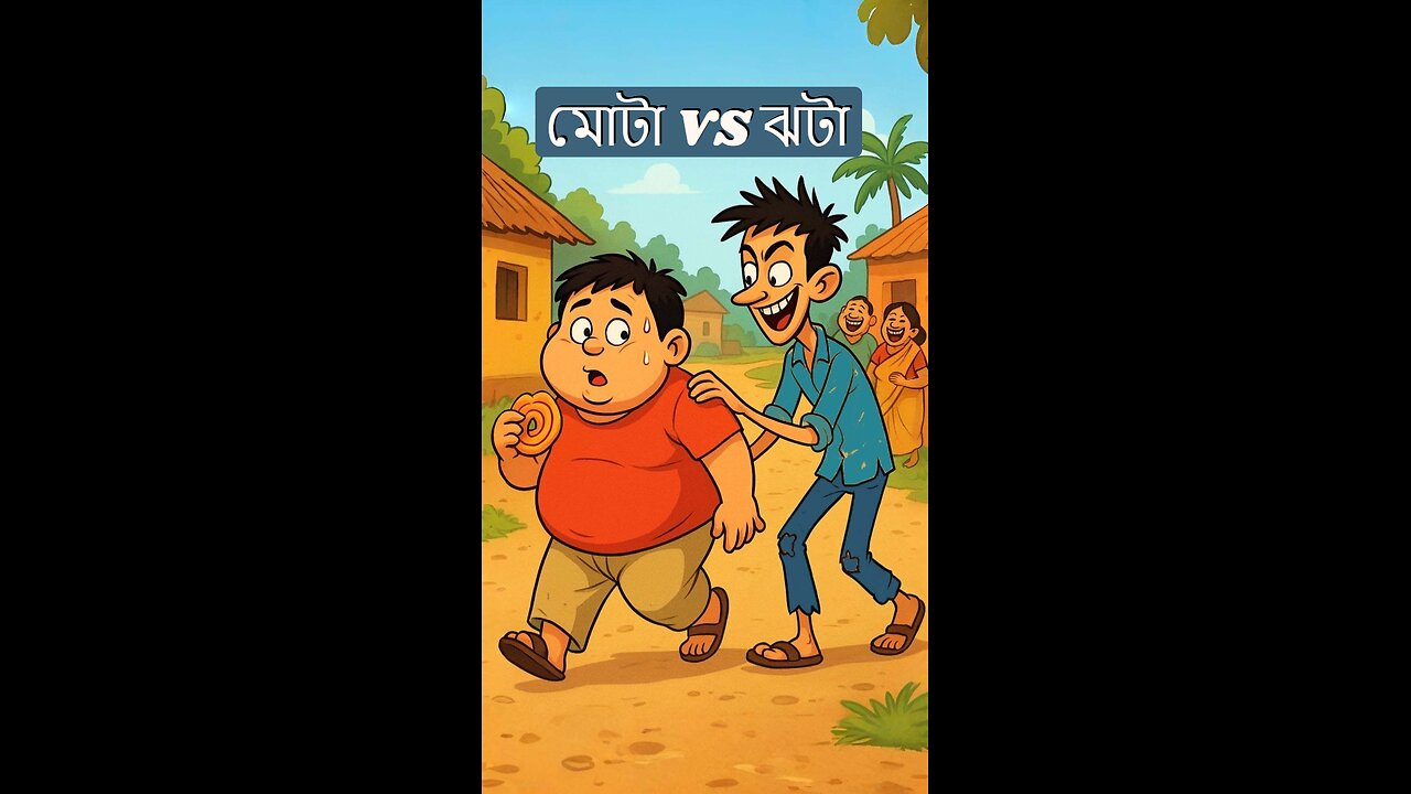 মোটা VS ঝটা Bangla Funny Cartoon
