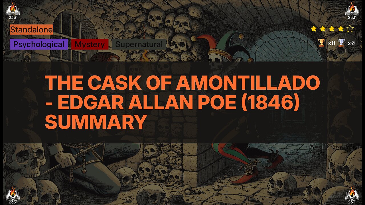 The Cask of Amontillado - Edgar Allan Poe (1846) Summary