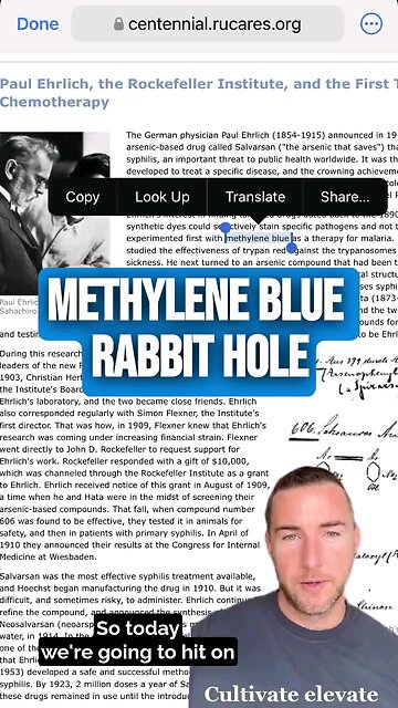 Methylene Blue Is Industrial Poison