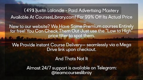 (courseslibrary.com)(49$)Justin Lalonde - Paid Advertising Mastery Course download