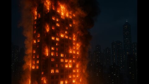 Massive Fire Engulfs Hong Kong High-Rise