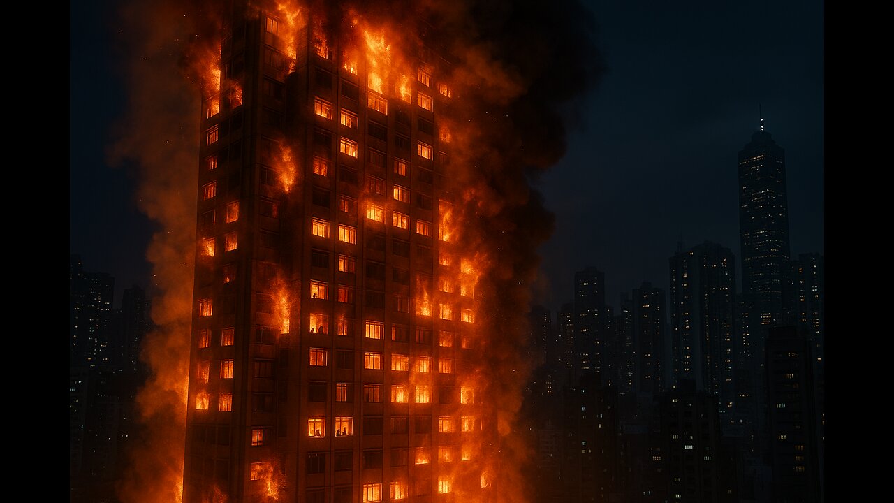 Massive Fire Engulfs Hong Kong High-Rise