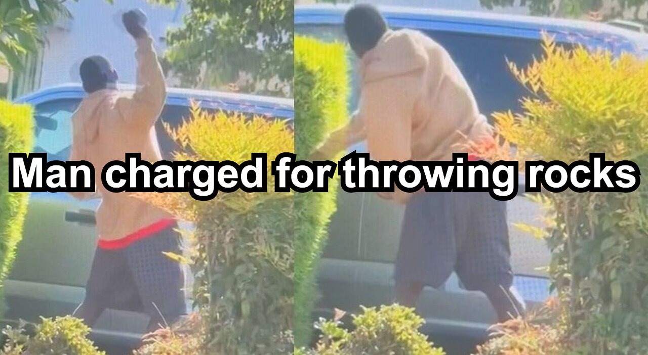 Man charged for throwing rocks