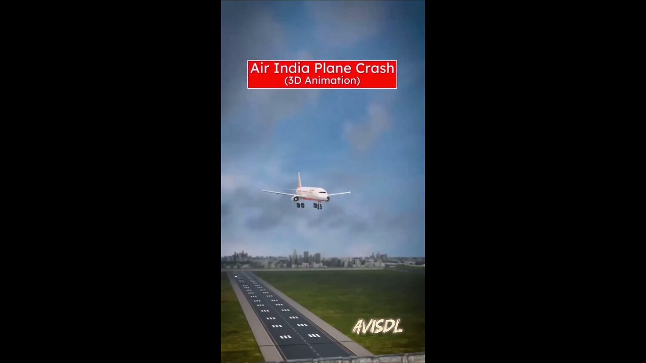 Watch the intense 3D animation of the Boeing AirIndia Plane Crash at Ahmedabad Airport!
