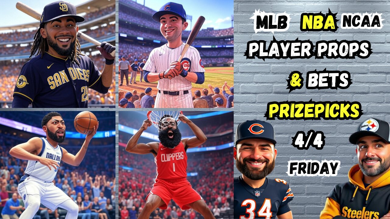 6 MLB Picks Today 4/4/2025 | MLB Player Props | NBA PROPS | PRIZEPICKS