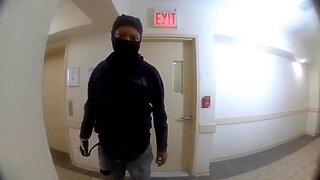 Clown World ™ 🤡 - A tense hallway video shows a man pounding on a resident’s door and r...