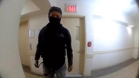 Clown World ™ 🤡 - A tense hallway video shows a man pounding on a resident’s door and r...