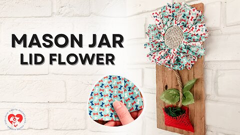 Mason Jar Lid Flower DIY 🇺🇸 Rustic Fourth of July Decor