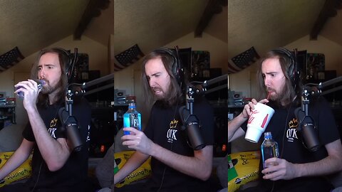 Asmongold Chases Water Down with Soda