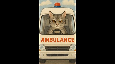 Cat Drives Ambulance to the Rescue | Funny & Unexpected Hero! #shorts #ai #viral #trending