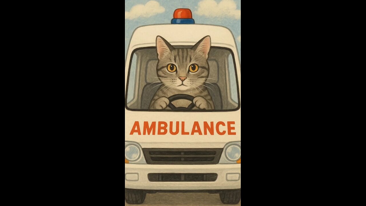 Cat Drives Ambulance to the Rescue | Funny & Unexpected Hero! #shorts #ai #viral #trending