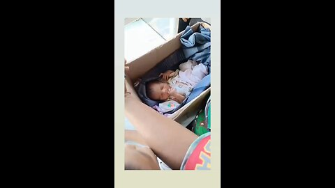 baby abandoned on the veranda