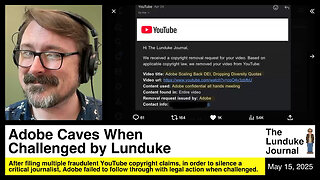 Adobe Caves When Challenged by Lunduke