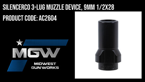 SilencerCo 3-Lug Muzzle Device, 9MM 1/2X28 - AC2604
