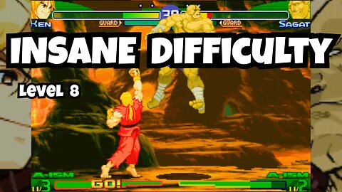 Street Fighter 3 Alpha: Ken vs. Sagat Level 8 (Hardest Difficulty)