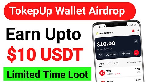 Earn $10 free Airdrop | TokenUp Wallet Airdrop | New Crypto Loot| Online Support