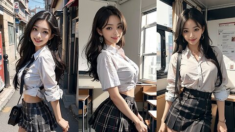 School Girl [4K AI Lookbook] Girl AI art lookbook model