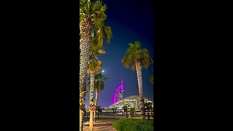 A Beautiful Night at Burj Al Arab Beach 🏖️ 🏝️ #dubai_dxb_uae #dxb #dubaitiktok #luxury #lifestyle